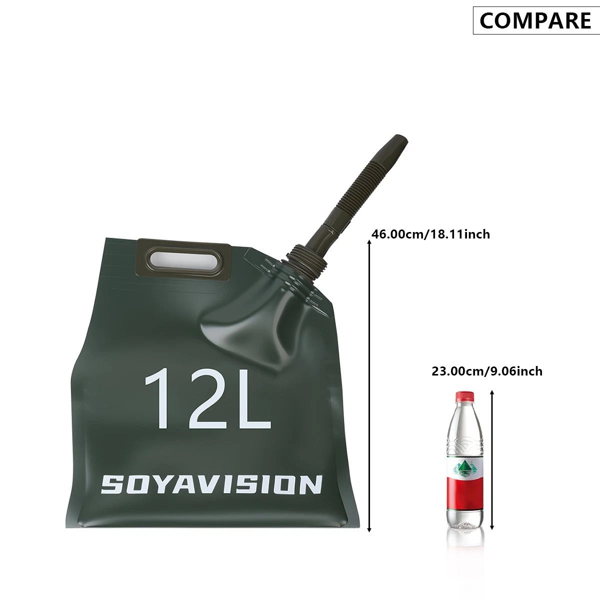 12L Portable Car Motor ATV Gas Fuel Tank Oil Storage Bucket Can Soft Bladder Bag