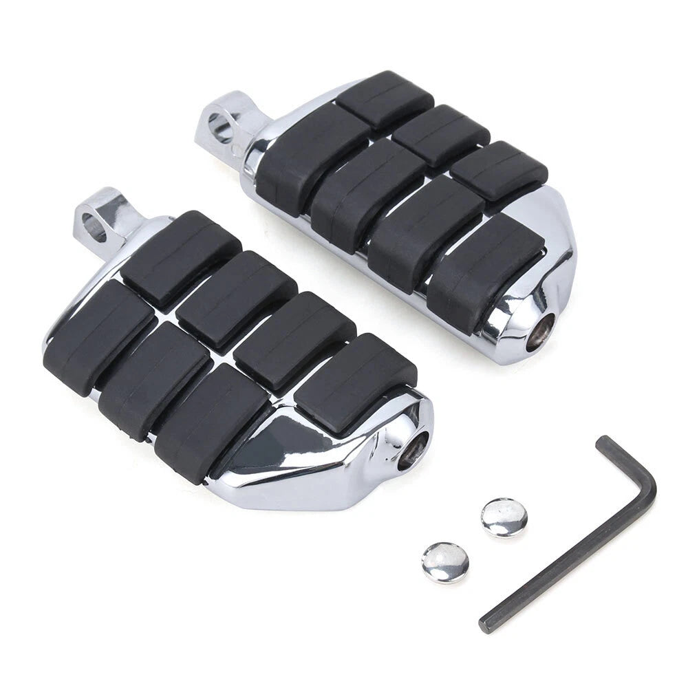 Chrome Long Highway Foot Pegs Crash Bar For Harley Cruiser Motorcycle 1-1/4"
