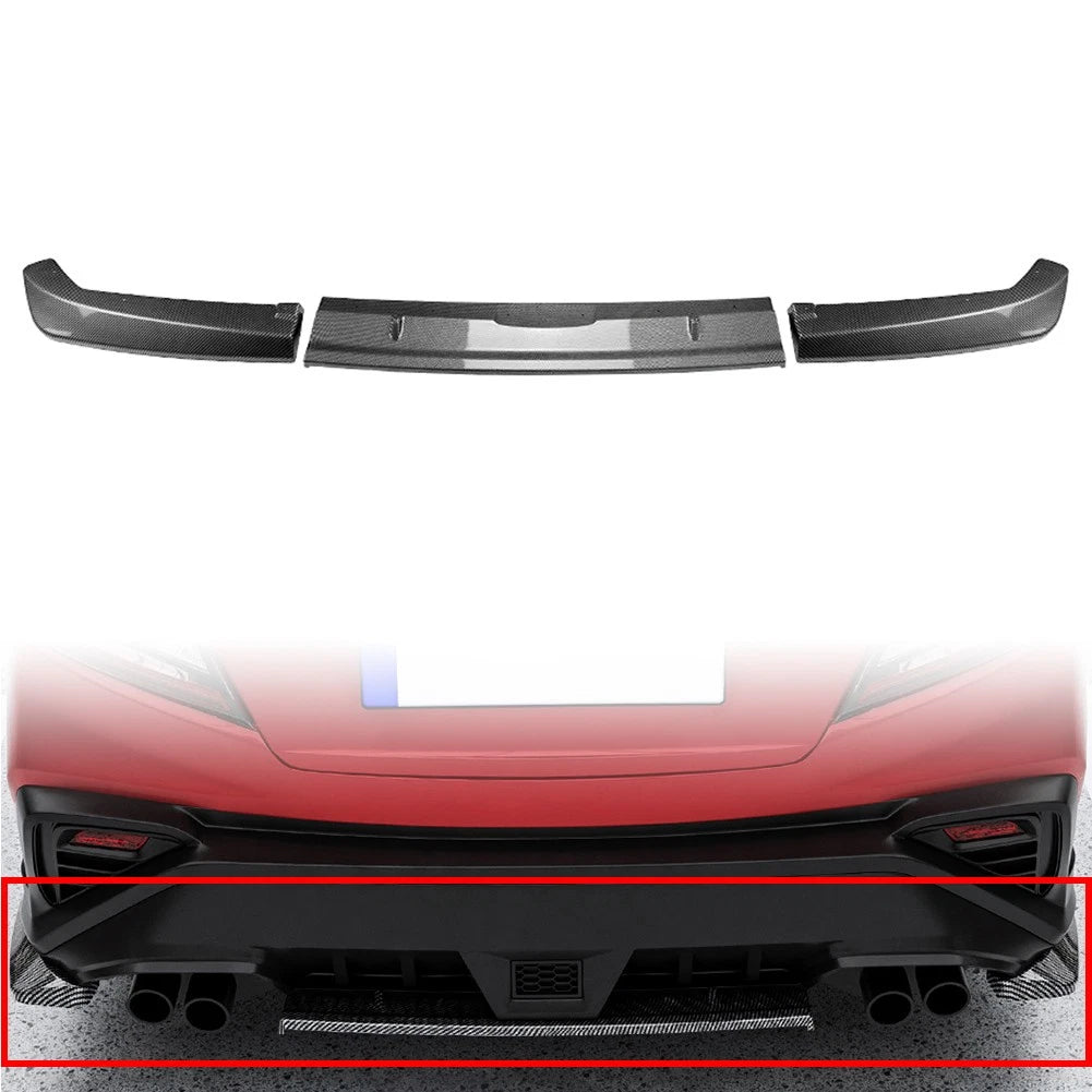 Rear Bumper Splitter Spoiler Protector Lip For Subaru WRX STI VB 2022-24 Carbon