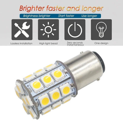 1*BA15D Bulb Light Interior Bulbs Blue 27-SMD 1004 1076 1142 Car boat USA
