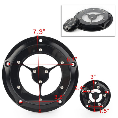 Black Derby Timing Timer Cover For Harley Road King Electra Glide Softail US