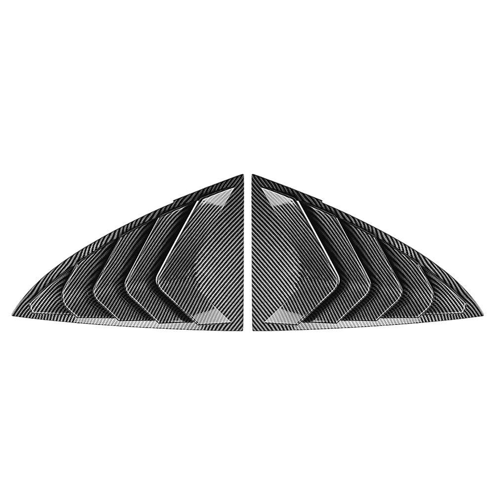 2pcs ABS Rear Window Side Vent Shutter Louver Cover Trim For Tesla Model 3