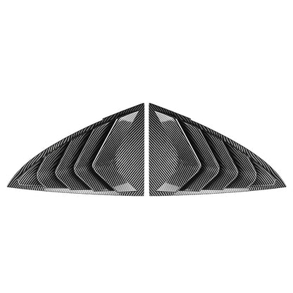 2pcs ABS Rear Window Side Vent Shutter Louver Cover Trim For Tesla Model 3