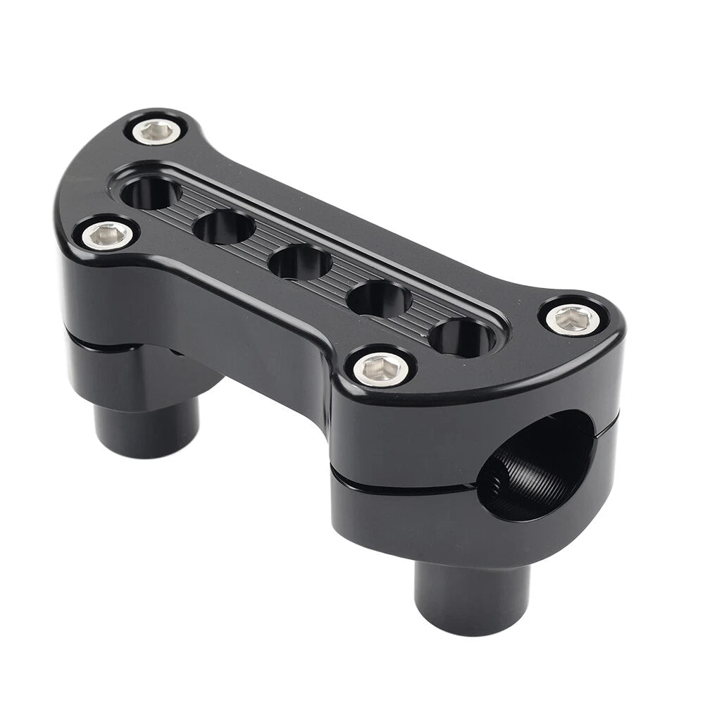 Handlebar Riser Top Clamp Mount For Harley Sportster Softail Dyna Road King Blk