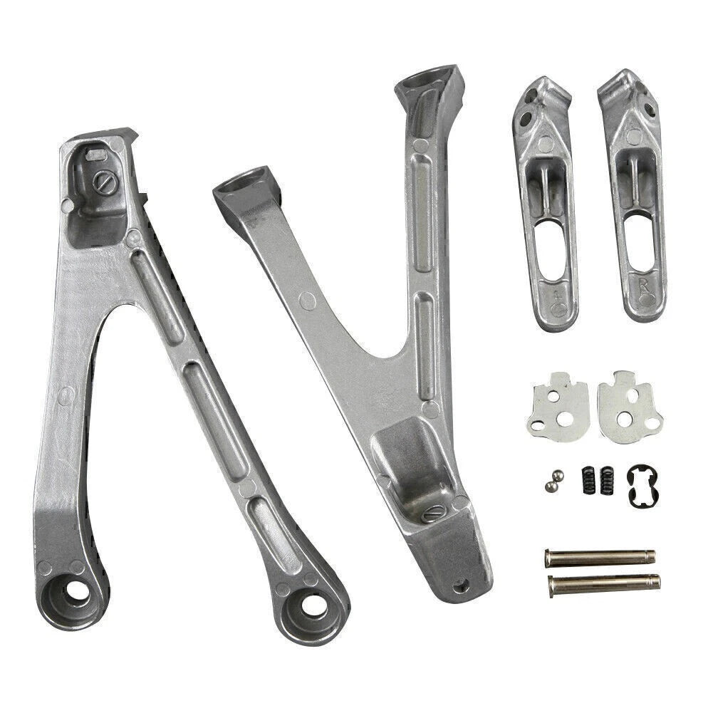 2pcs Motorcycle Rear Rider Foot Pegs Bracket Fit Honda CBR1000RR 2008-11 Silver