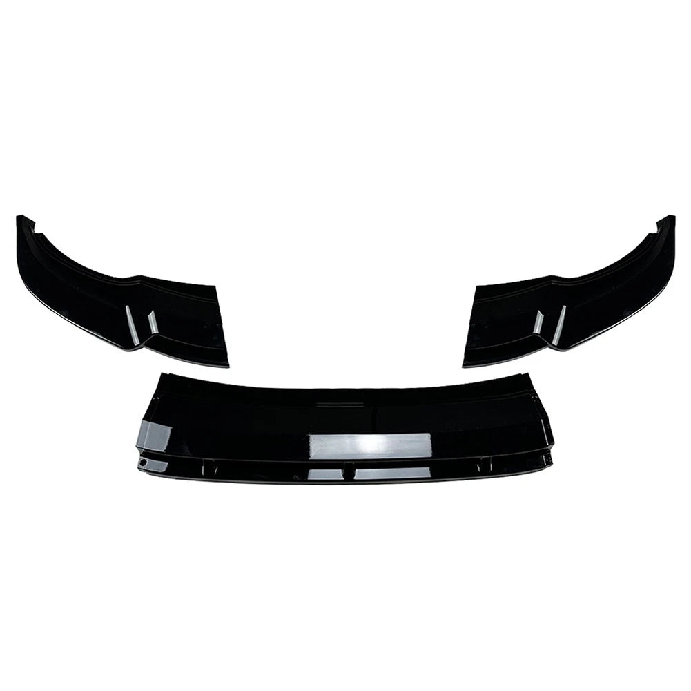 Front Bumper Spoiler Lip For For Volkswagen Tiguan Rline 2021-2023 Glossy Black