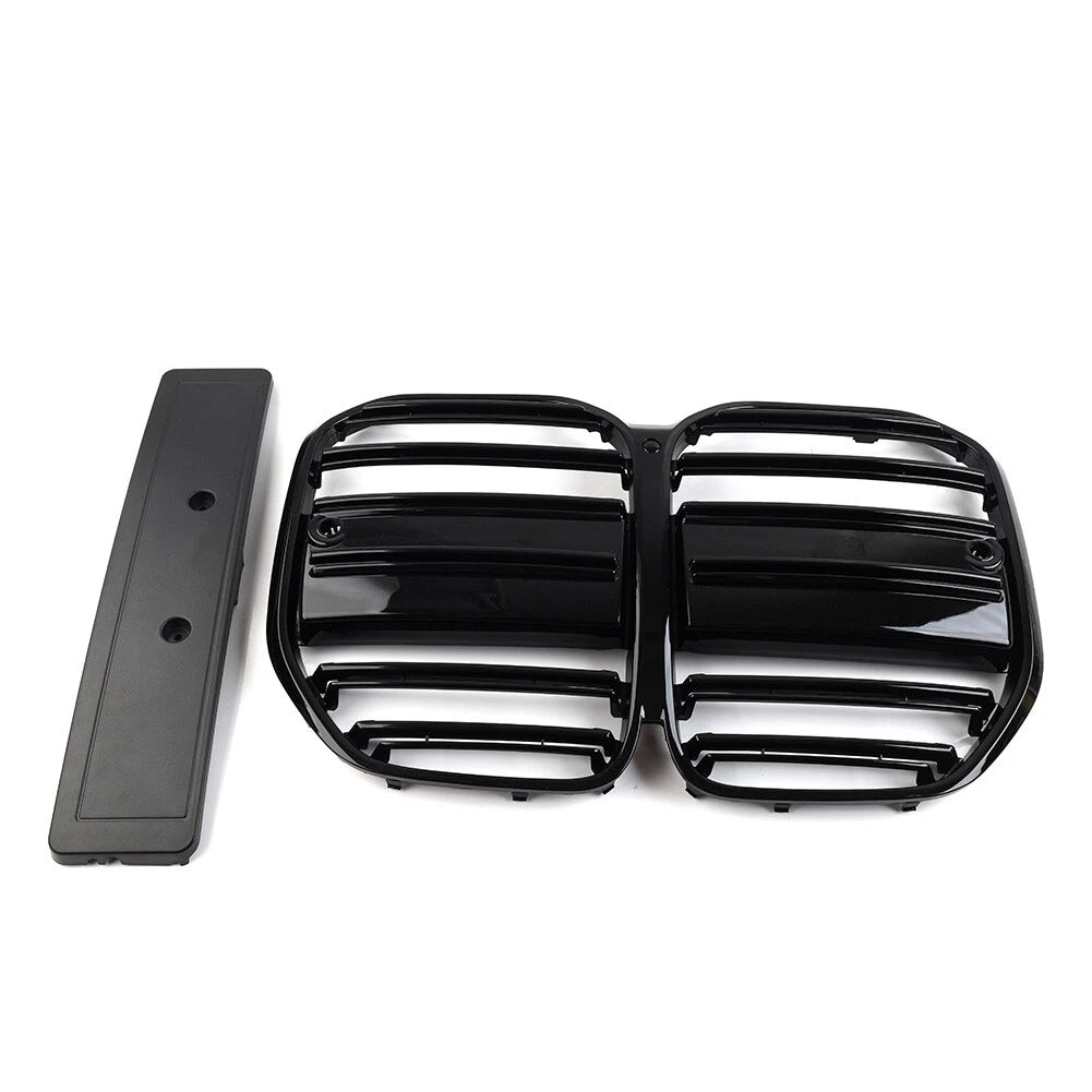 Double Line Front Bumper Center Kidney Grille For BMW 4 Series G22 G23 2dr 21-23