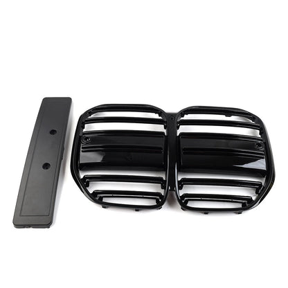 Double Line Front Bumper Center Kidney Grille For BMW 4 Series G22 G23 2dr 21-23