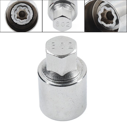Sliver Anti-theft Wheel Bolt Lock Nut Key For Jeep Renegade Cherokee For Dodge