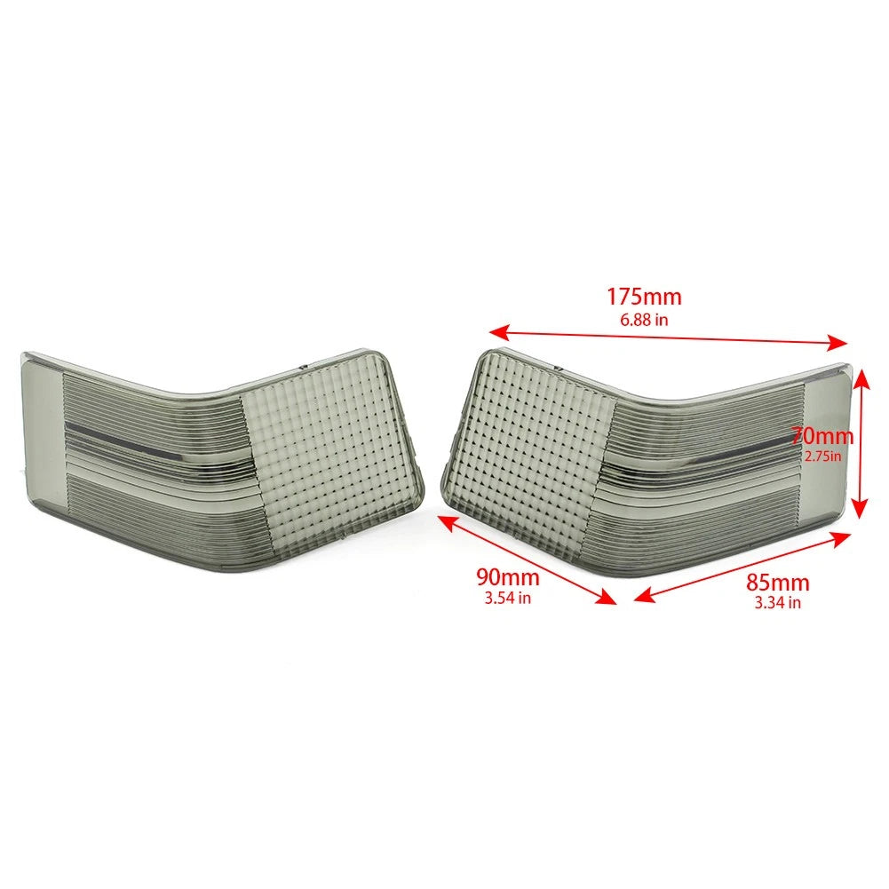 2pcs Red Trun Signal Lens For Harley Tour Glide Ultra Classic FLHTCU 1989-2013