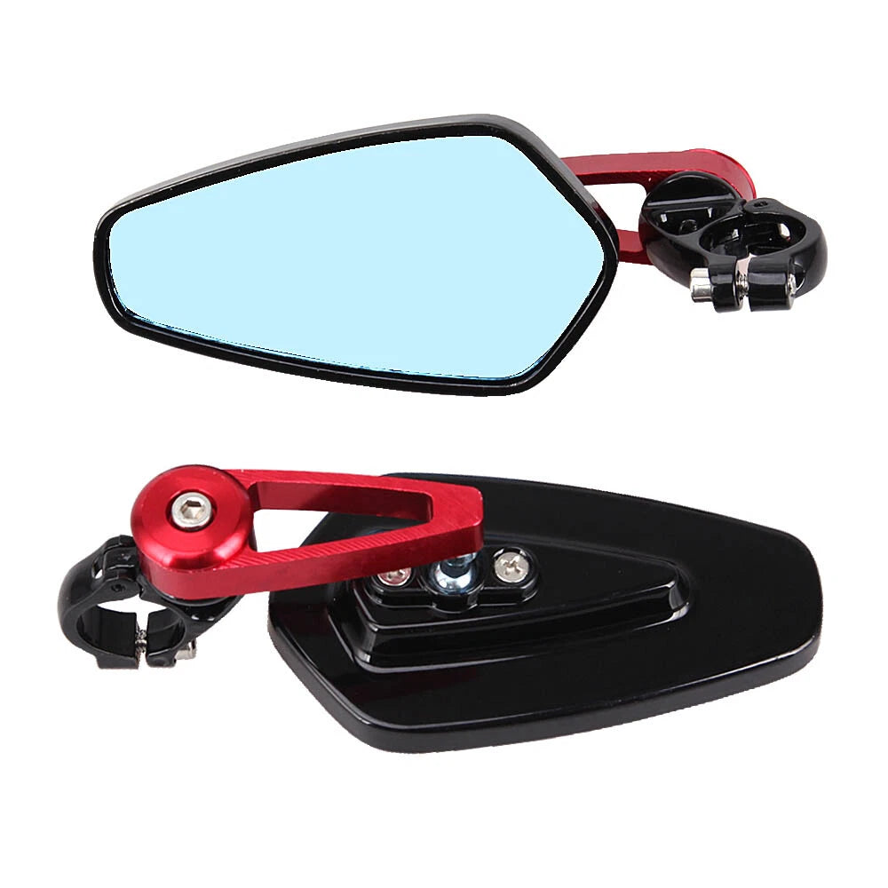 Handle Bar End Mirrors Motorcycle Rear View Wing Mirror For 250 390 690 PAIR Red