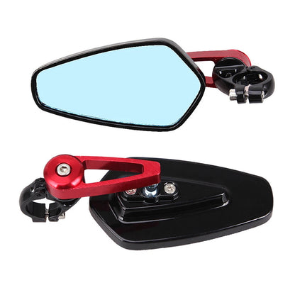 Handle Bar End Mirrors Motorcycle Rear View Wing Mirror For 250 390 690 PAIR Red