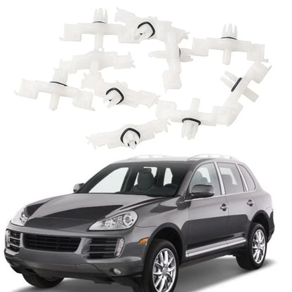10x Door Sill Rail Scuff Plate Trim Clips Kit For Porsche Cayenne 03-06 08-10