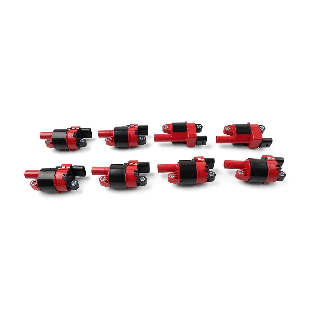 8x Red D514A Round Ignition Coil Pack For Chevrolet Silverado For GMC