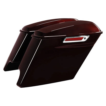 5" Stretched Saddlebags Fit For Harley Street Road Glide 14-23 Midnight Crimson