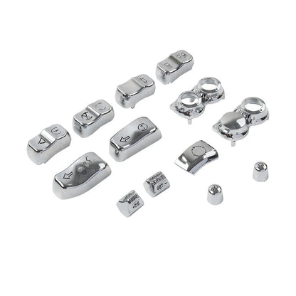 Hand Control Switch Housing Button Cap Chrome For Harley Road Electra Tri Glide