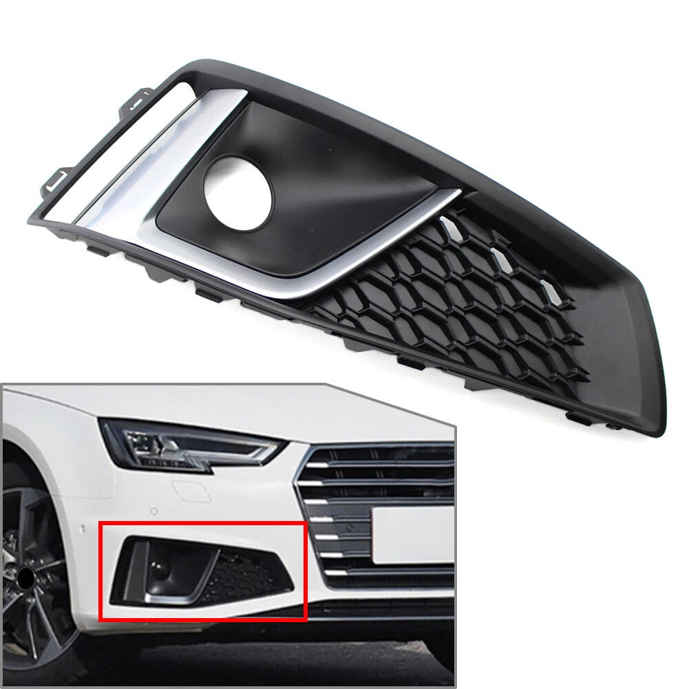 Fit Audi A4 B9 SLINE S4 2018-20 Front Bumper Grille Right Fog Light Lamp Cover