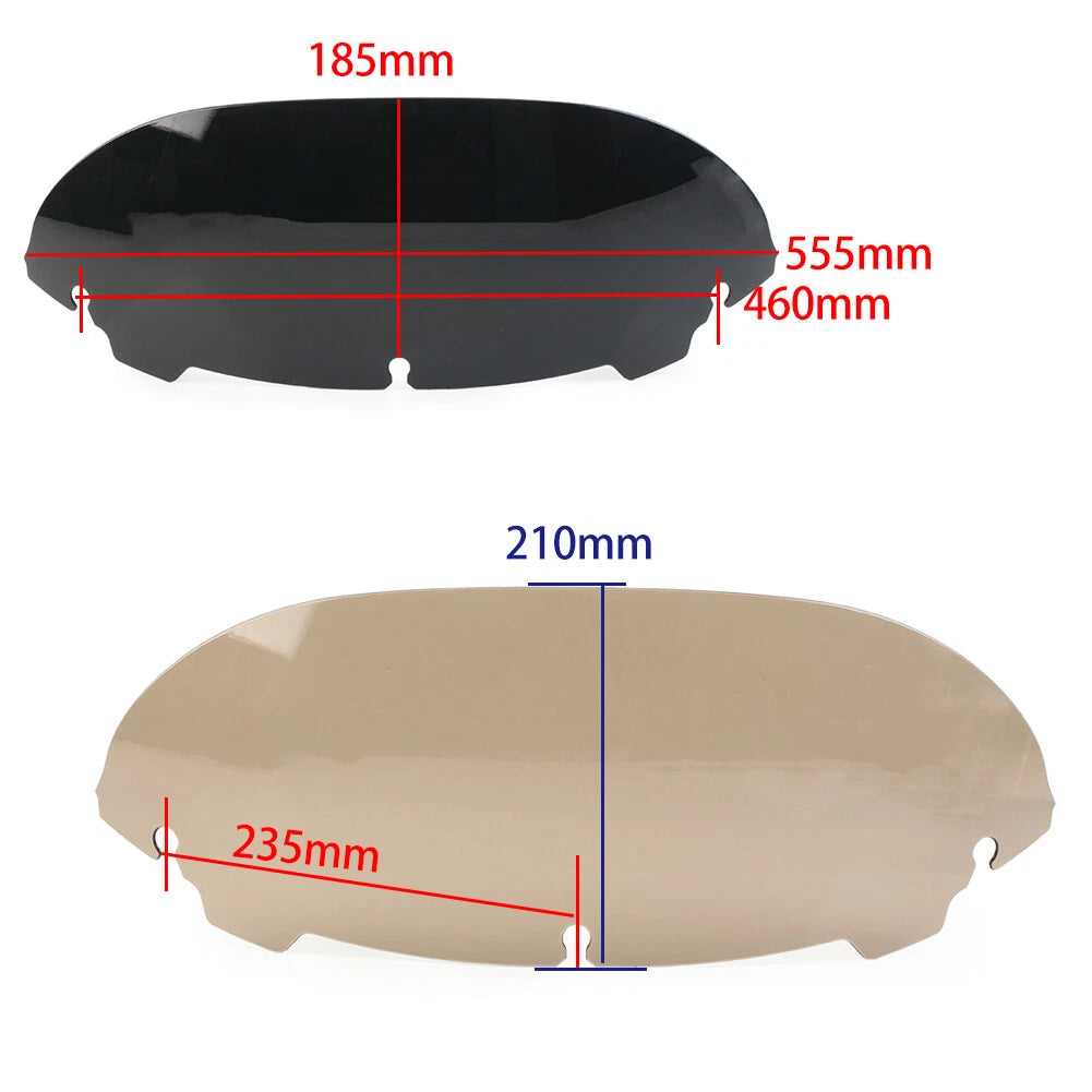 7" Windshield Fit For Harley Davidson Touring Electra Glide Street Glide Black