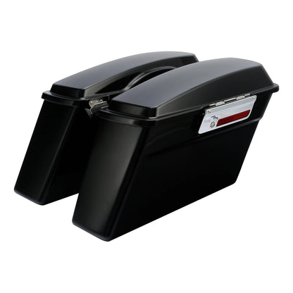 Matte Black Hard Saddle Bags Trunk Fit For Harley Touring Electra Glide 94-13 US