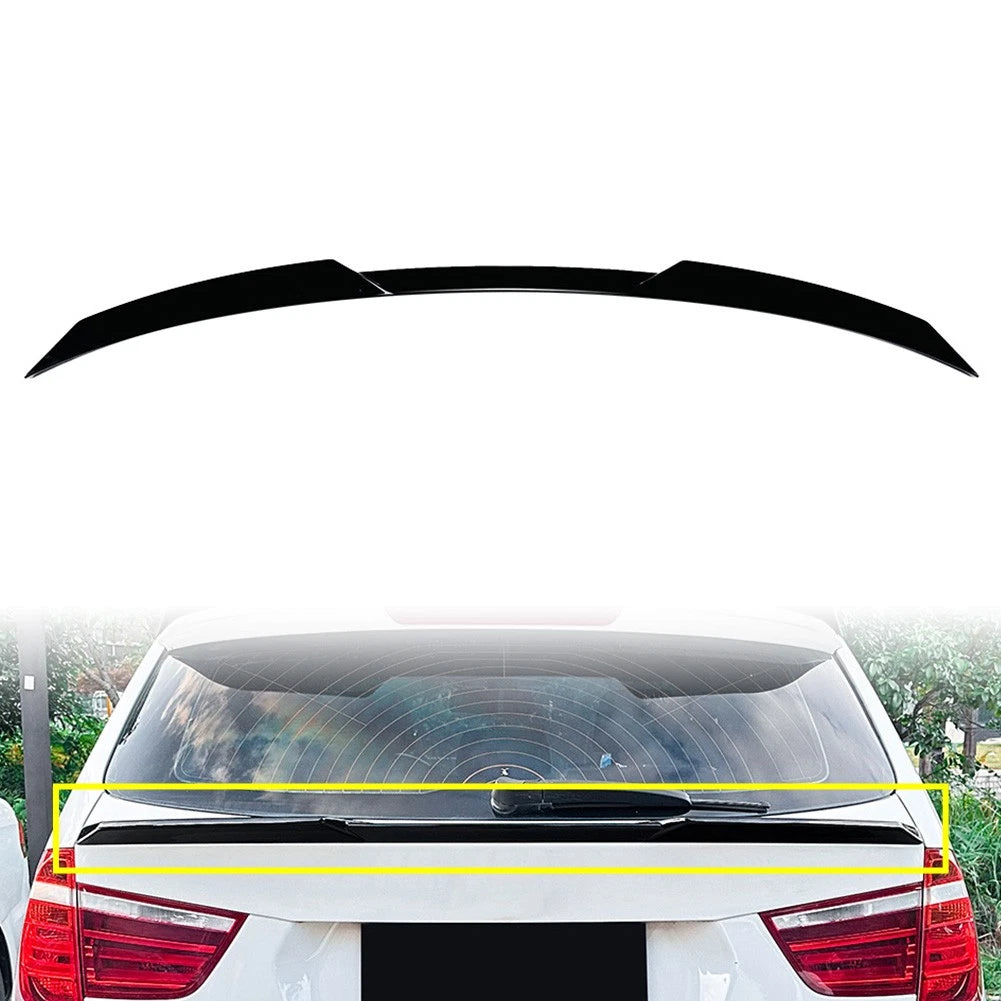 Glossy Black Rear Center Trunk Wing Rear Tail Spoiler Lip For BMW X3 F25 2011-17