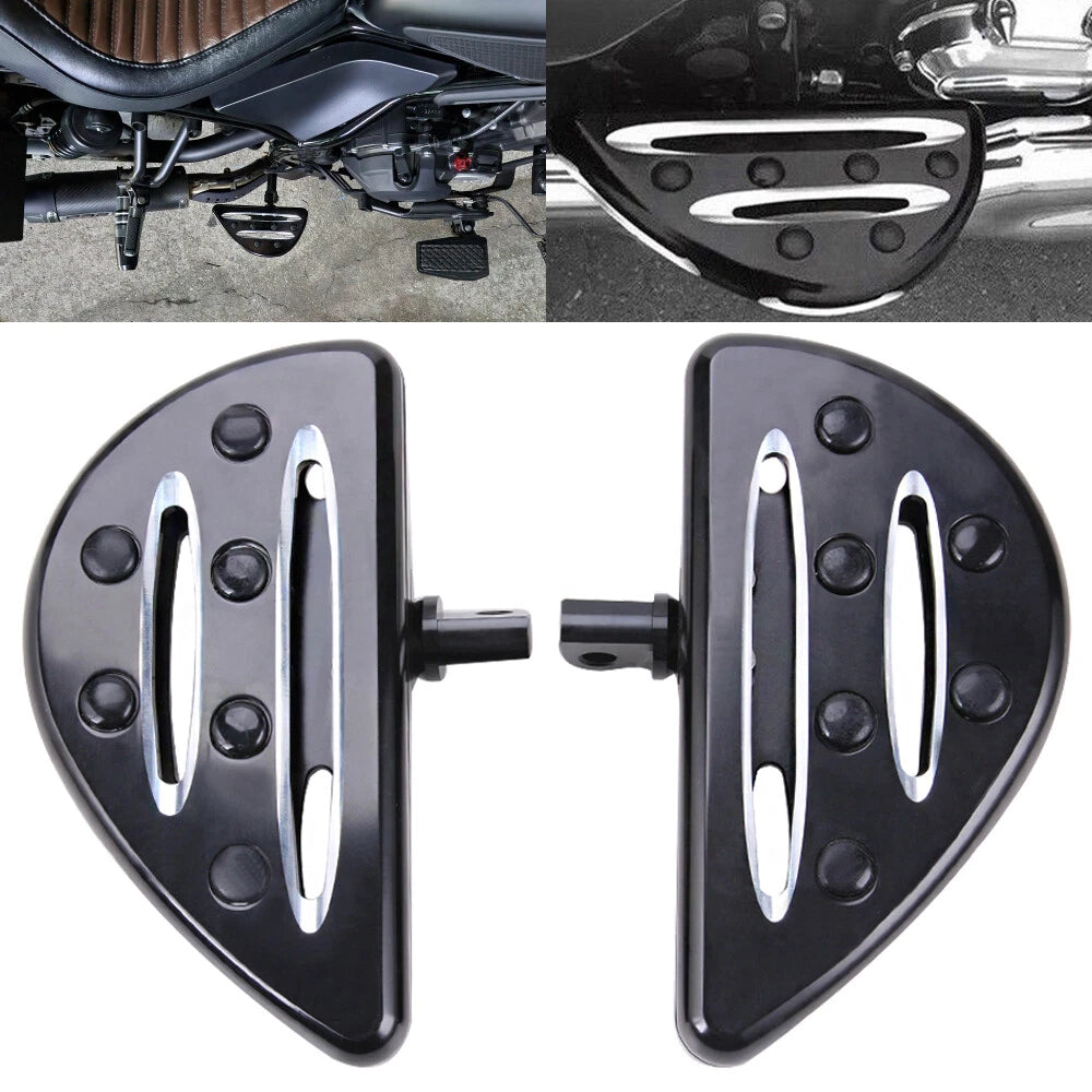 Rear Black Shallow Cut Passenger Floorboards For Harley Touring FLHX FLHR Dyna