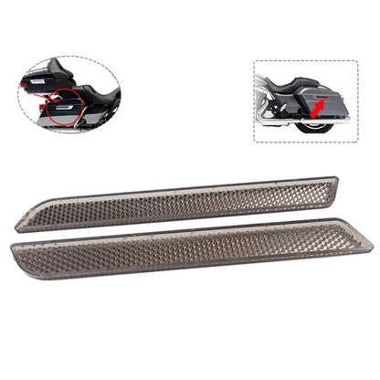 Pair Small Reflectors Saddle Bag Latch Cover Fit Harley Road Glide FLTRX 2014+