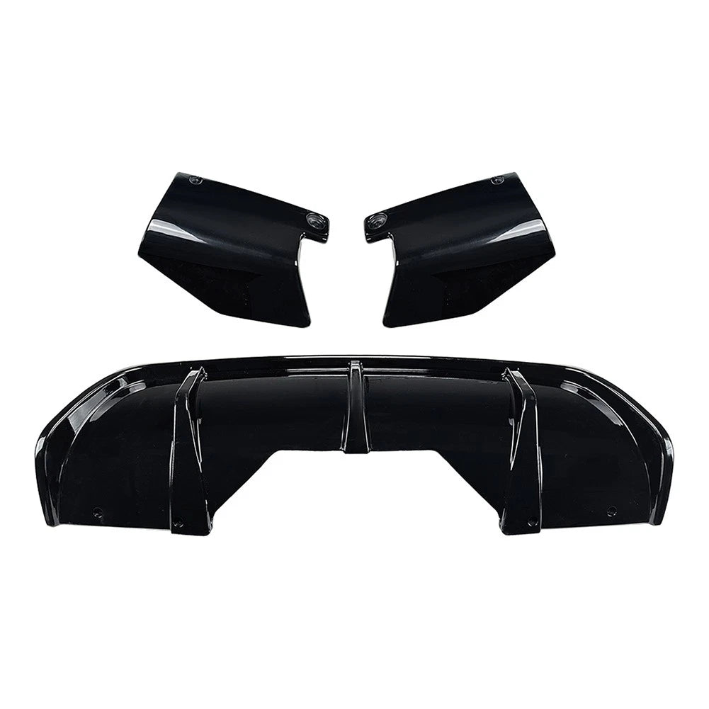 Rear Bumper Diffuser Lip Spoiler For BMW X6 F16 M Sport 2014-2019 Black