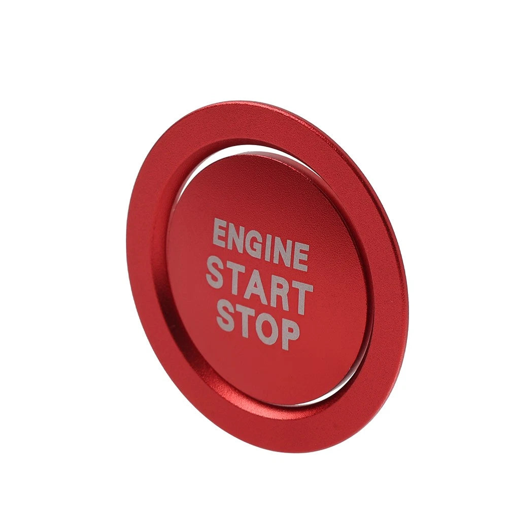 Red Engine Start Stop Push Button Cover Ring For Toyota Tacoma Yaris Prius Red