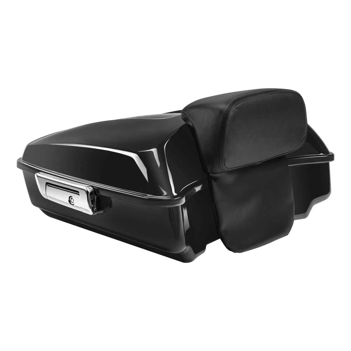 Painted Black Chopped Trunk Backrest Pad Fit For Harley Touring Models 2014-2026