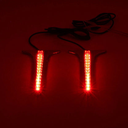 LED Rear Saddlebag Accents Light Smoke Lens For Harley Touring Road King Chrome