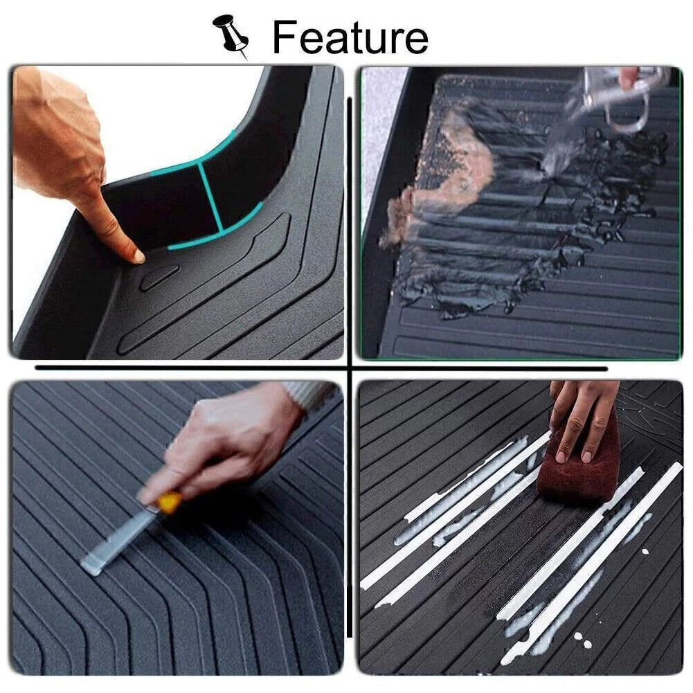 Black Rear Boot Cargo Liner Trunk Floor Mat Tray For Honda Civic Sedan 2016-2021