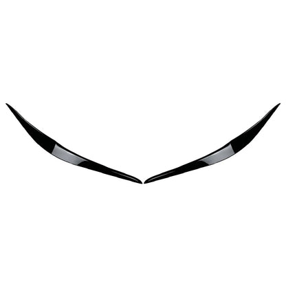 Headlights Eyebrow Cover Trim For BMW 2 Series F22 F23 F87 M2 2 Door 14-21 Black