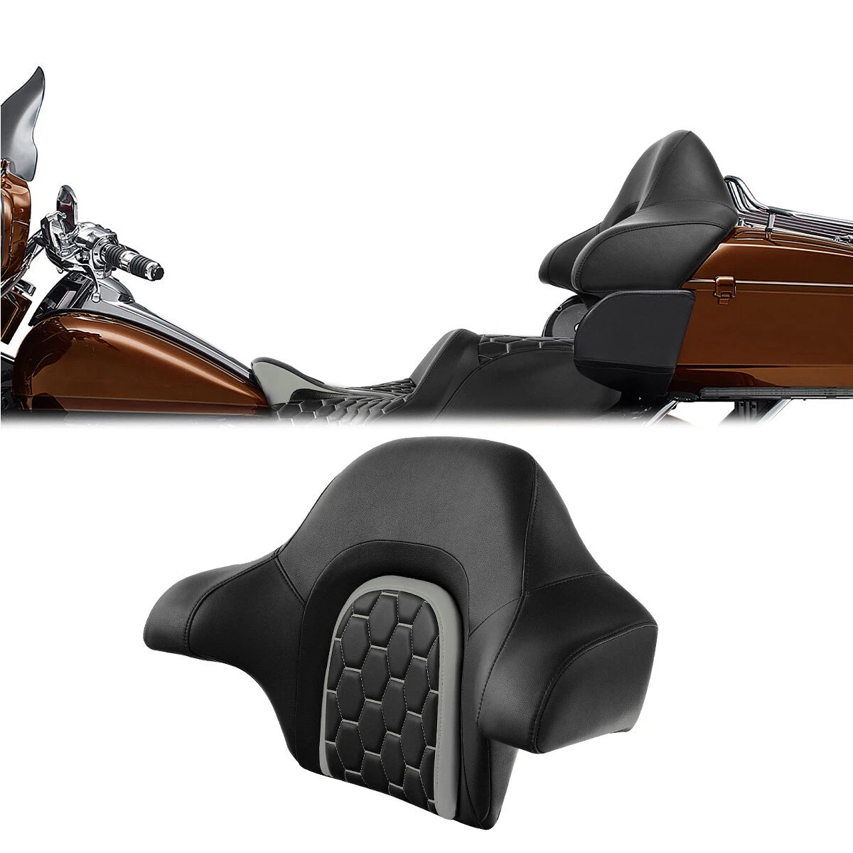 Passenger Trunk Backrest Pad Fit For Harley Street Glide 2014-Up
