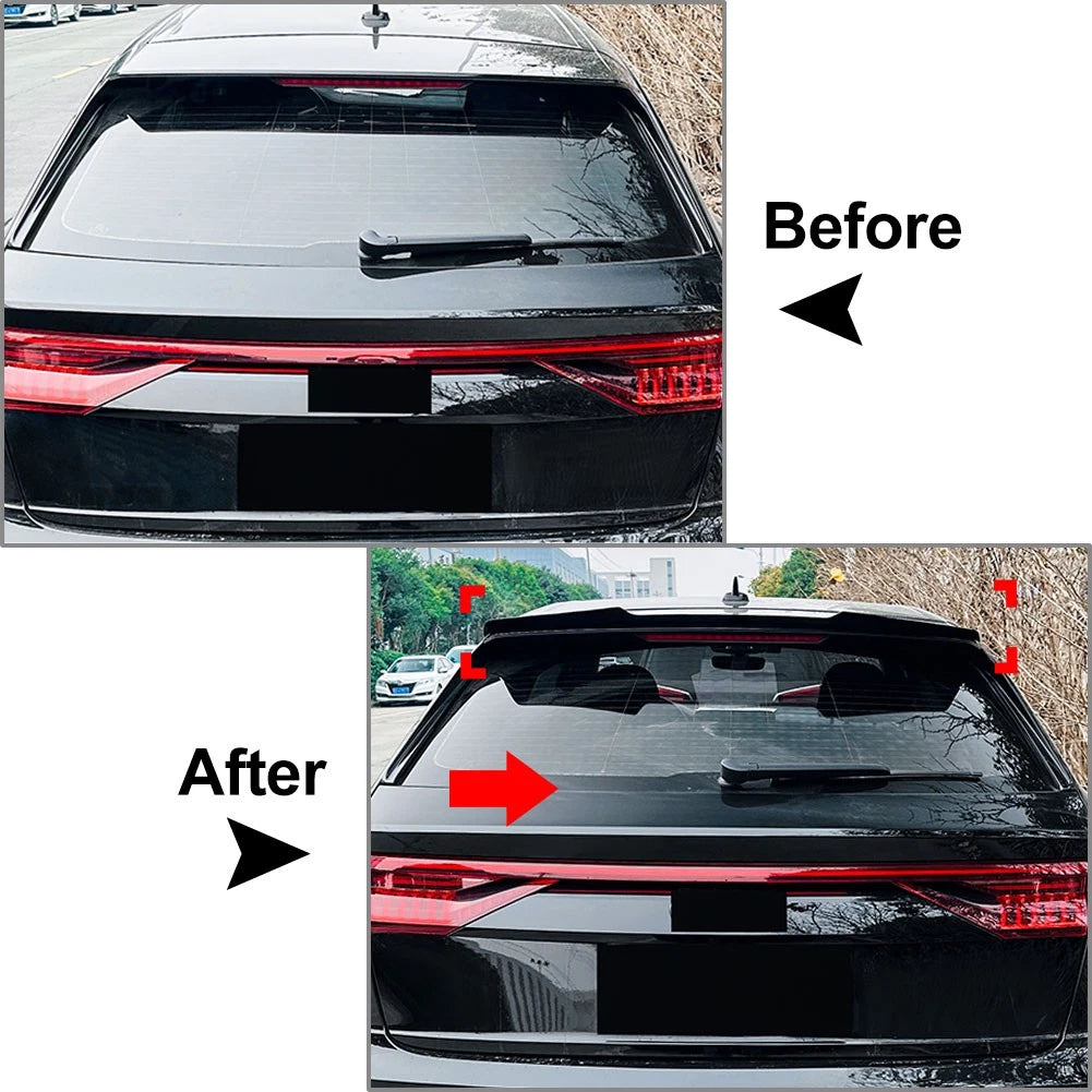 Carbon Fiber Rear Roof Spoiler Wing Lip Spoiler For Audi Q8 SQ8 RSQ8 2019-2024
