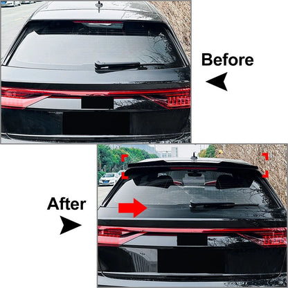 Carbon Fiber Rear Roof Spoiler Wing Lip Spoiler For Audi Q8 SQ8 RSQ8 2019-2024