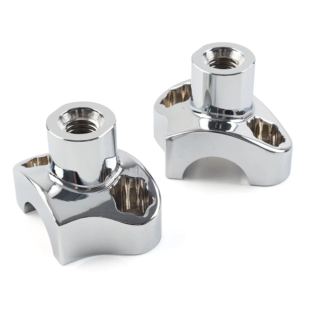 1.7 Tall Handlebar Risers For Harley-Davidson Dyna For Harley Street bob Chrome