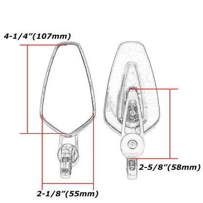 Handle Bar End Mirrors Motorcycle Rear View Wing Mirror For 250 390 690 PAIR Red