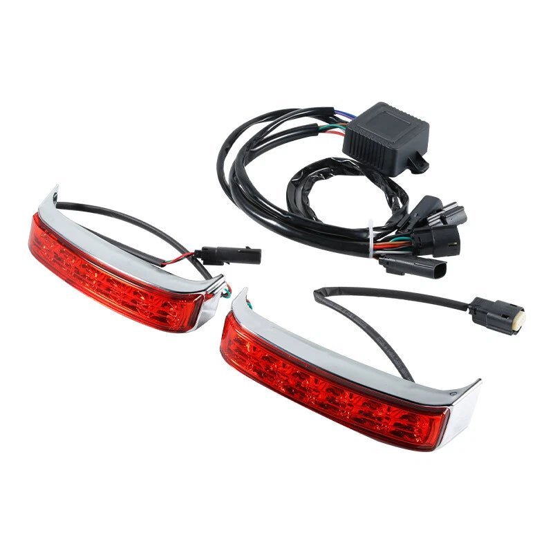 Saddlebags LED Insert Light & Brake Turn Lights For Harley Road Glide King 14-24