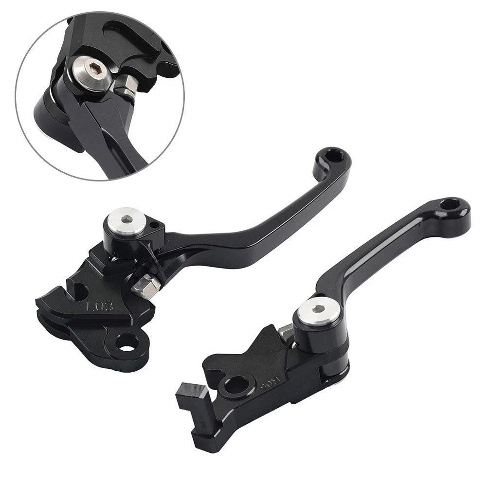 1 Pair Black Clutch Brake Levers CNC Pivot For Honda CRF150F CRF230F 2003-2017