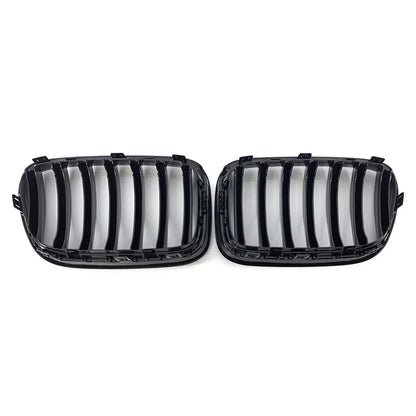 2x Front Radiator Kidney Grille For BMW X3 F25 2009-2017 51117237422 Gloss Black