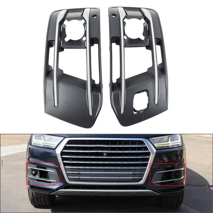 1 Pair Front Bumper Fog Light Grille Cover For Audi Q7 2016-2019 4M0807681AA