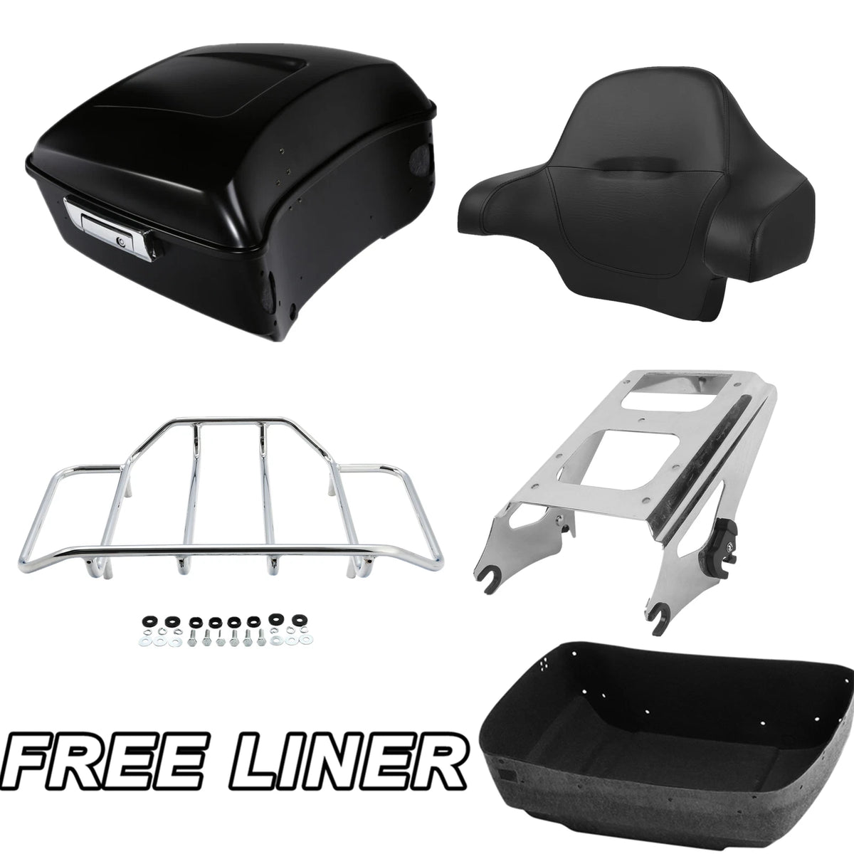 Matte King Trunk Pad Mount Rack Fit For Harley Electra Glide 2009-2013