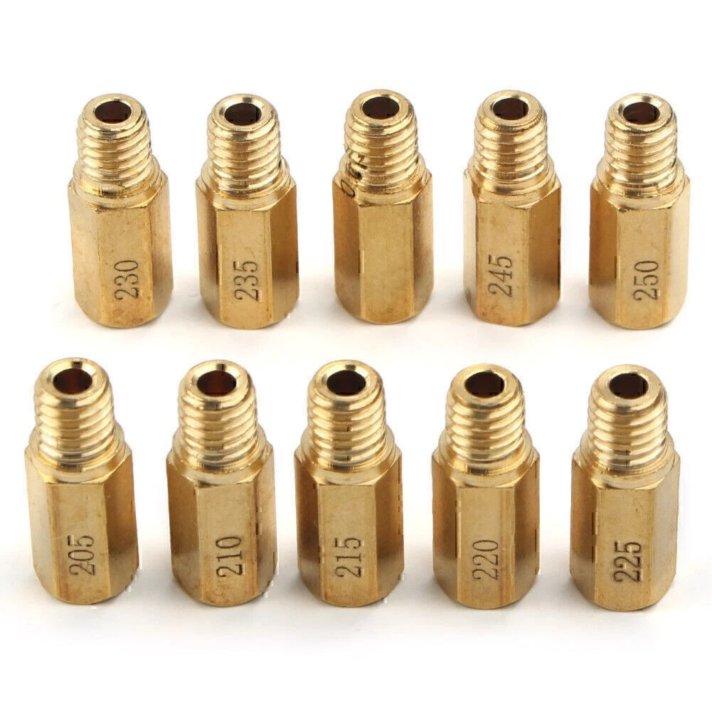 10 Pcs  Carburetor Main Jets Slow Jet Carb Kit For PWK OKO CVK 205-250