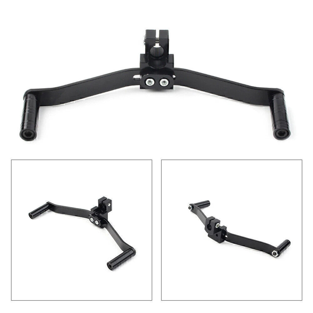 Dual Way Gear Shift Lever Footrest Pedal Shifter 21cm Black Universal Motorcycle