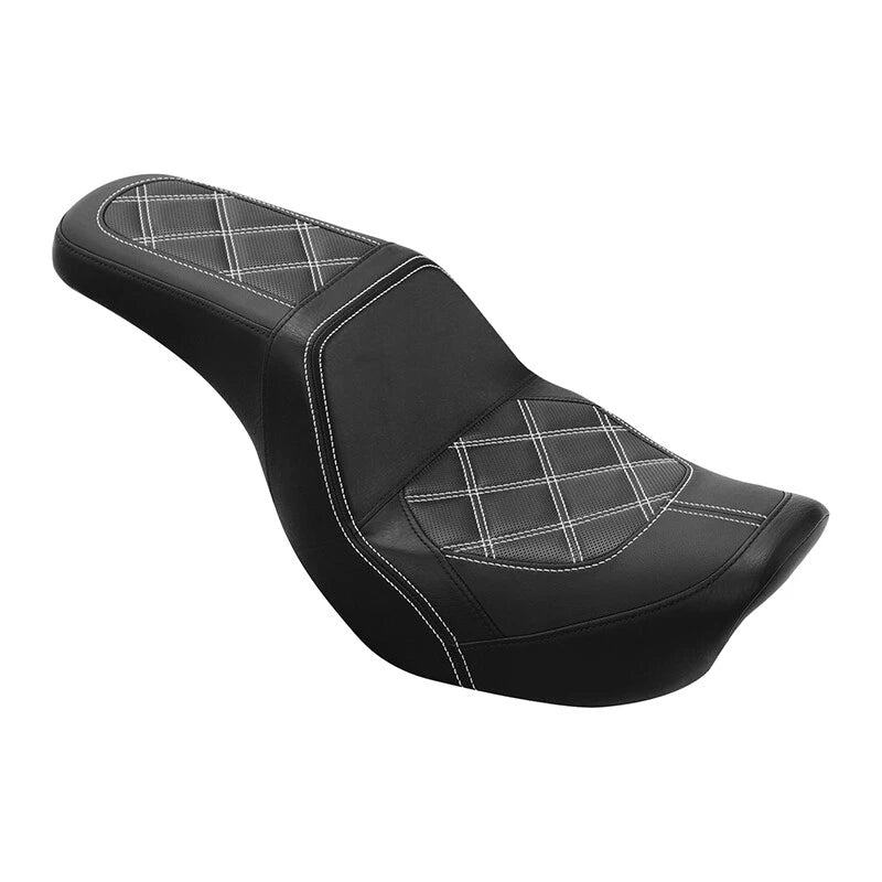 Driver Passenger Seat Fit For Harley Dyna Super Glide Custom FXDC 2006-17 Black
