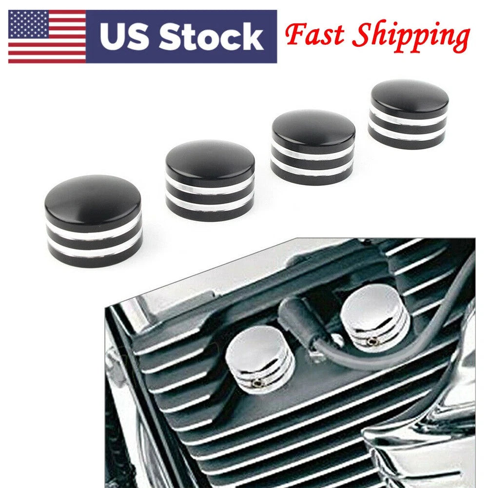 4x Head Bolt Covers Fit Harley Sportster XL 883 1200 86-17 16 Twin Cam 99-17