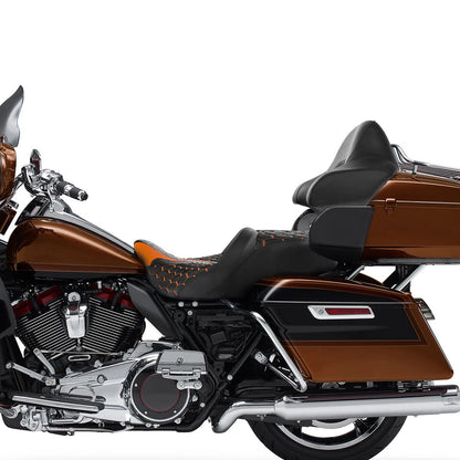 Driver Passenger Seat King Backrest Pad Fit For Harley Touring Glide 2014-2023