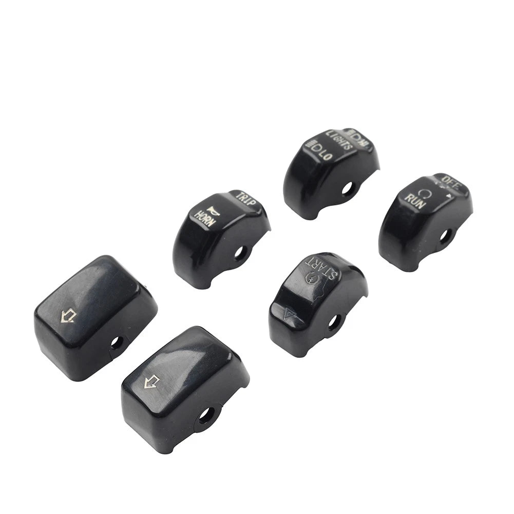 6x Hand Control Switch Housing Button Caps for Harley Sportster XL XR 1996-2013