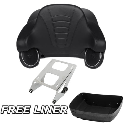 King Trunk Speakers & Mount Rack Pad Fit For Harley Touring Road Glide 14-25 24