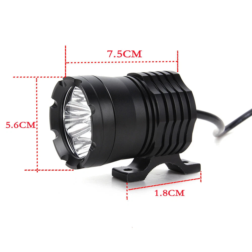 1Pcs 4LED White Motorcycle Headlight Spot Lights Fog Lamp Waterproof